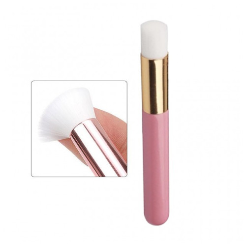 Інструмент-щіточка для очищення вій шампунем-піною, рожева