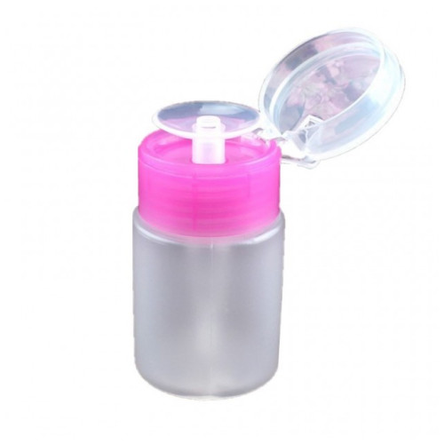 Пластиковий флакон з дозатором-помпою (рожева кришка) 60 мл