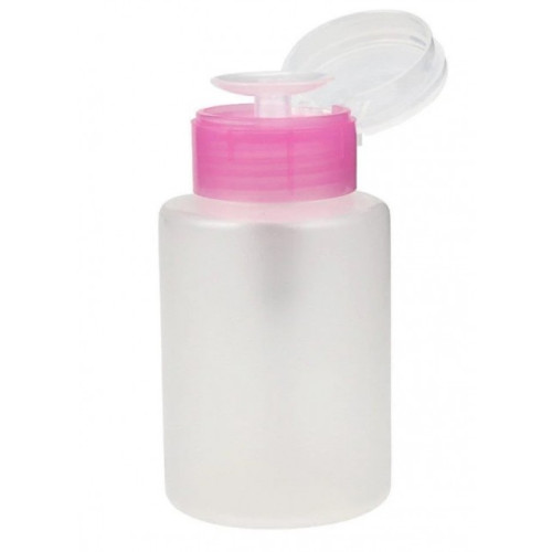 Пластиковий флакон з дозатором-помпою (рожева кришка) 150 мл