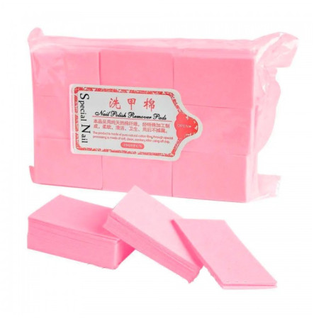 Салфетки безворсовые 4х5 розовые