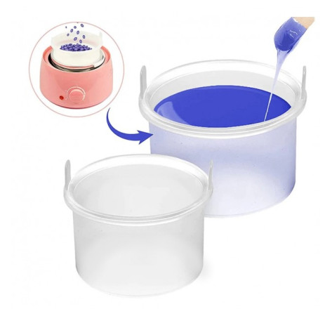 Силіконова чаша для воскоплаву змінна, прозора 200 мл