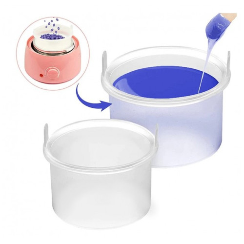 Силіконова чаша для воскоплаву змінна, прозора 200 мл