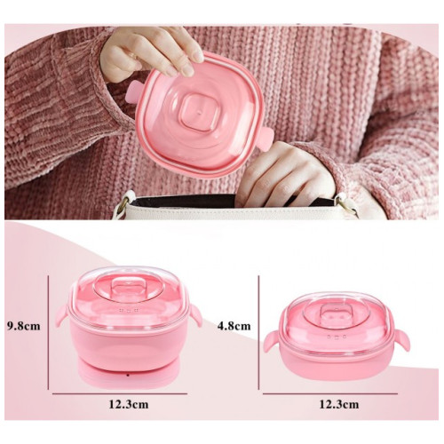 Воскоплав банковий Wax Warmer силіконовий рожевий