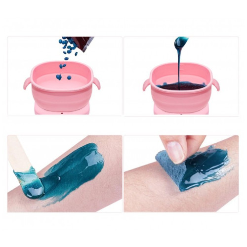 Воскоплав банковий Wax Warmer силіконовий рожевий