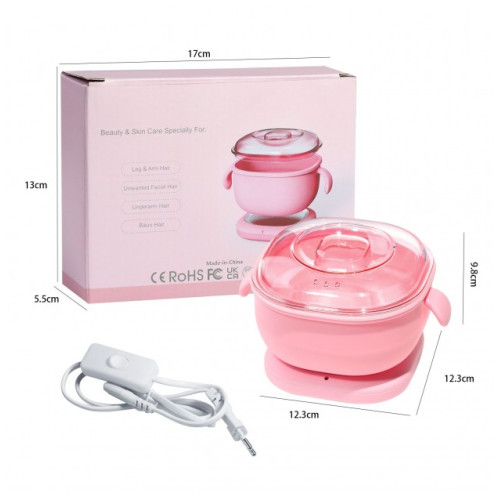 Воскоплав банковий Wax Warmer силіконовий рожевий