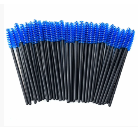 Браші для брів та вій одноразові синьо-чорні 50 шт