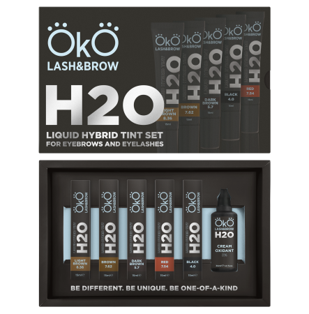 OKO Набір фарби для брів та вій H20 Liquid Hybrid Tint з окислювачем
