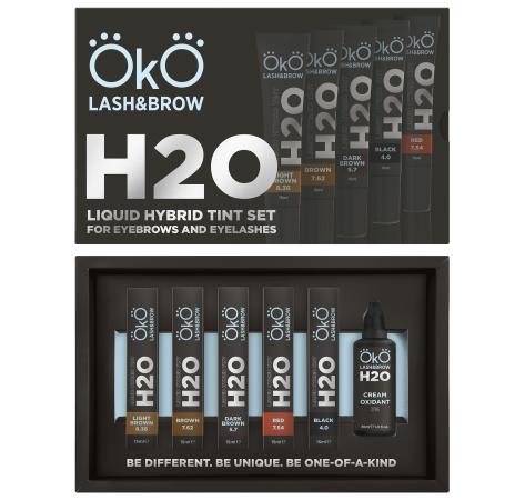 OKO Набір фарби для брів та вій H20 Liquid Hybrid Tint з окислювачем