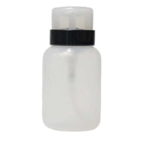 Пластиковий флакон з дозатором-помпою (чорна кришка) 200 мл