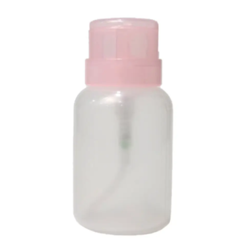 Пластиковий флакон з дозатором-помпою (рожева кришка) 200 мл