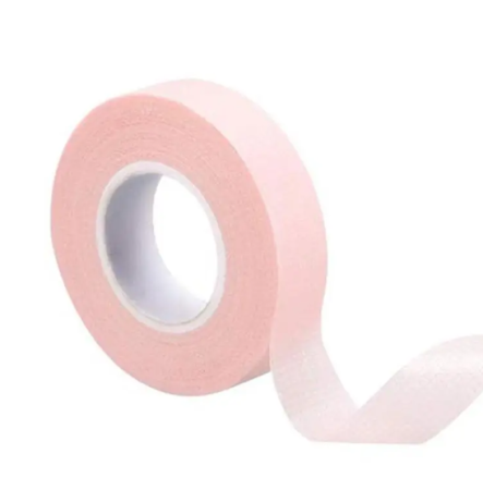 Скотч бумажный для ламинирования ресниц, лента для наращивания ресниц, цвет розовый (9 метров)