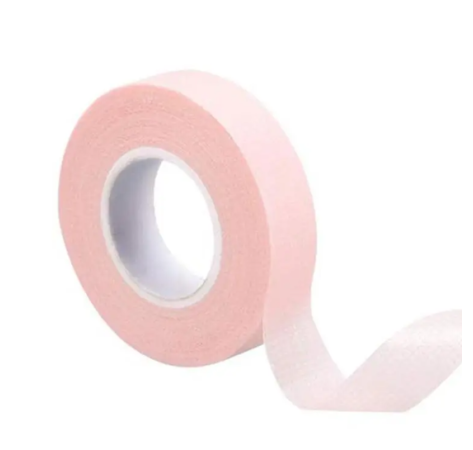  Скотч паперовий для ламінування вій, стрічка для нарощування вій, колір рожевий (9 метрів)