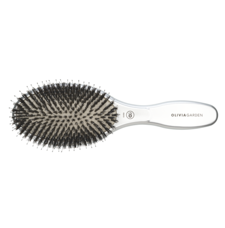 Щетка Olivia Garden Expert Care Oval Boar&Nylon Bristles Silver