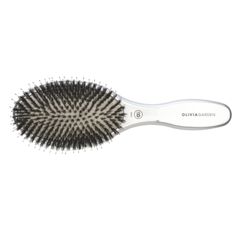 Щітка Olivia Garden Expert Care Oval Boar&Nylon Bristles Silver