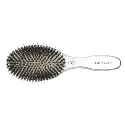 Щетка Olivia Garden Expert Care Oval Boar&Nylon Bristles Silver