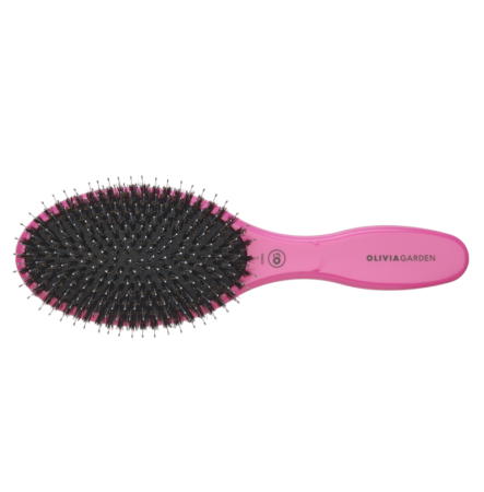 Щетка Olivia Garden Expert Care Oval Boar&Nylon Bristles Pink