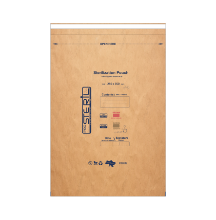 Pro Steril Крафт-пакети для стерилізації коричневий (250*350 мм) 100 шт