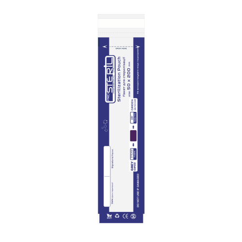 Pro Steril Крафт-пакети для стерилізації білі з прозорою плівкою (50*200 мм) 100 шт