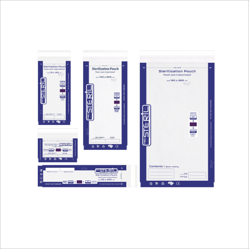 Pro Steril Крафт-пакети для стерилізації білі з прозорою плівкою (150*250 мм) 100 шт