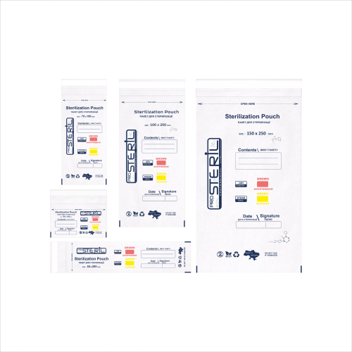 Pro Steril Крафт-пакети для стерилізації білі (150*250 мм) 100 шт