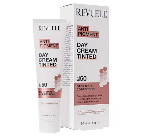 REVUELE Солнцезахисний тонуючий крем SPF 50 ANTI PIGMENT 40 мл