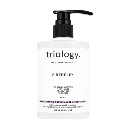 Triology. Восстановительный шампунь для поврежденных и окрашенных волос Fiberplex 500 мл