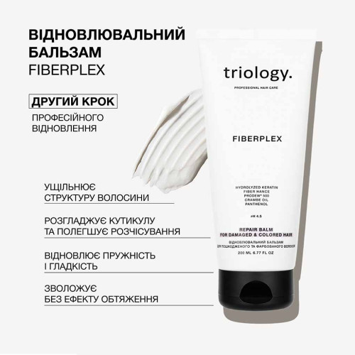 Triology. Восстанавливающий бальзам для поврежденных и окрашенных волос Fiberplex 200 мл