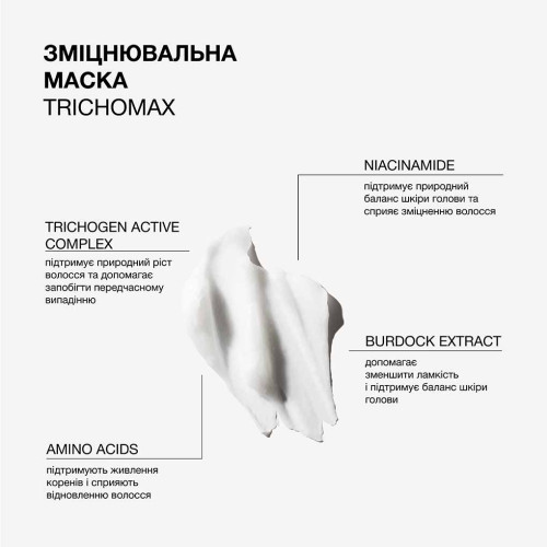 Triology. Зміцнювальна маска для волосся схильного до ламкості та випадіння Trichomax 330 г