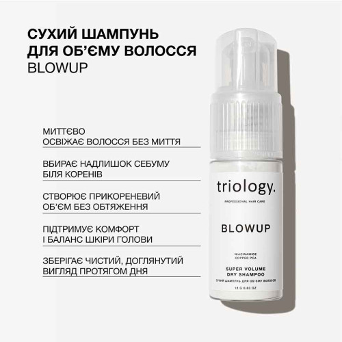 Triology. Сухой шампунь для объема волос Blowup 18 г