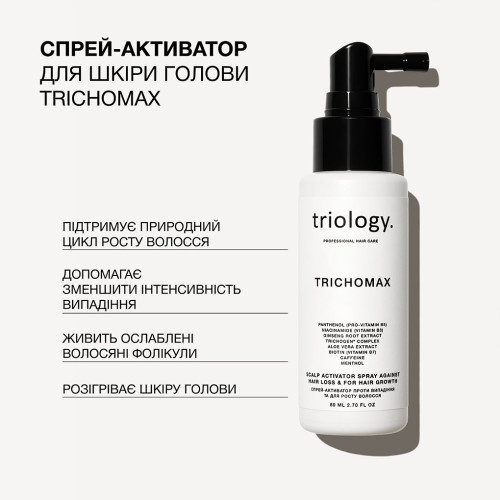 Triology. Cпрей-активатор для восстановления естественного роста волос, склонных к выпадению 80 мл