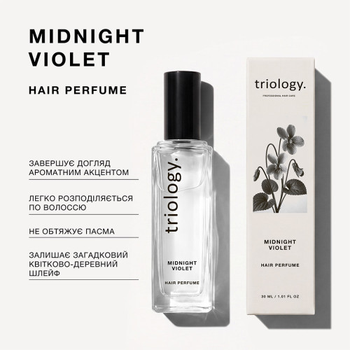 Triology. Парфюмированная вода для волос Midnight Violet 30 мл