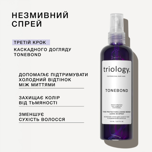 Triology. Несмываемый спрей для защиты тона и восстановления волос TONEBOND, 150 мл
