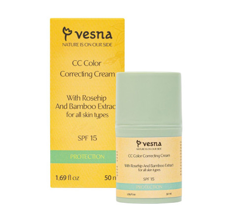 VESNA CC Cream для лица с коррекцией тона SPF 15, 50 мл