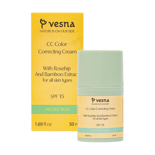 VESNA CC Cream для лица с коррекцией тона SPF 15, 50 мл