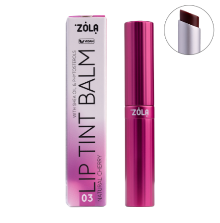 ZOLA Оттеночный бальзам для губ Lip Tint Balm (03 Cherry Natural)