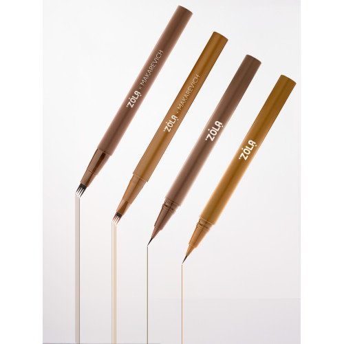 ZOLA x Makarevich Лайнер для брів з квадро-пензлем Light Brown