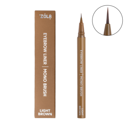 ZOLA Лайнер для бровей c моно-кистью Light Brown