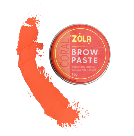 Zola Паста для брів Помаранчева Brow Paste coral
