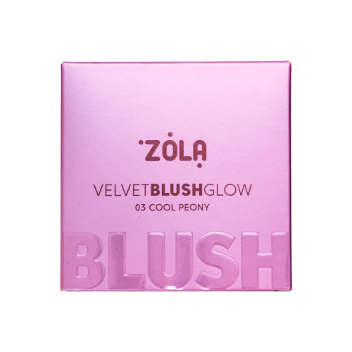 ZOLA Рум’яна Velvet Blush Glow 03 Прохолодна півонія Cool Peony