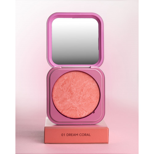 ZOLA Рум’яна Velvet Blush Glow 01 Кораловий Сон Dream Coral