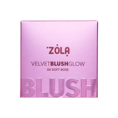 ZOLA Рум’яна Velvet Blush Glow 04 Ніжна троянда Soft Rose