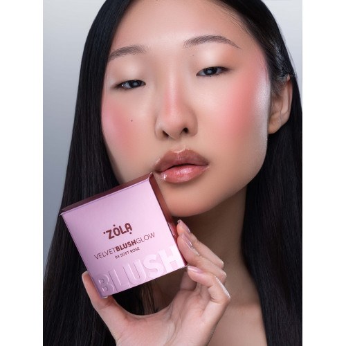 ZOLA Рум’яна Velvet Blush Glow 04 Ніжна троянда Soft Rose