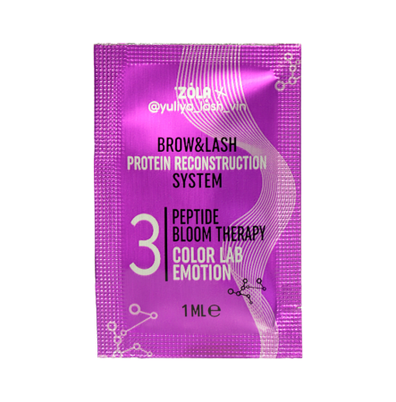 ZOLA x Yuliya Lash Vin COLOR LAB EMOTION Состав для ламинирования 03 PEPTIDE BLOOM THERAPY 3 Х 1 МЛ