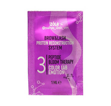 ZOLA x Yuliya Lash Vin COLOR LAB EMOTION Состав для ламинирования 03 PEPTIDE BLOOM THERAPY 3 Х 1 МЛ