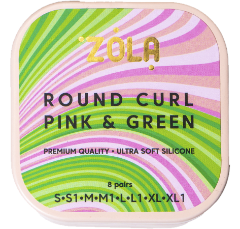 ZOLA Валики для ламінування Round Curl Pink & Green (S, S1, M, M1, L, L1, XL, XL1)